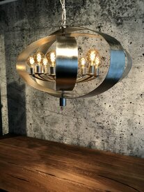 Malibu  -  Hanglamp metalen stroken, Bladzilver