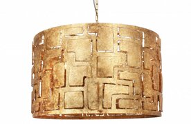 Pablo  -  Hanglamp metaal opengewerkt large, Brons (ambachtelijk)