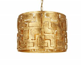 Pablo  -  Hanglamp metaal opengewerkt medium, Brons (ambachtelijk)