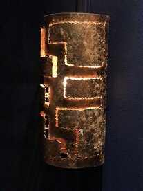 Pablo  -  Wandlamp metaal opengewerkt, Brons (ambachtelijk) 