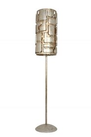 Pablo  -  Vloerlamp metaal opengewerkt, Zilver (ambachtelijk) 