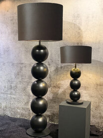 Boss -   Vloerlamp metaal 5 bollen &Oslash;25cm  (exclusief kap), black textured