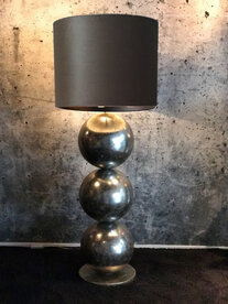 Boss -  Vloerlamp metaal 3 bollen &Oslash;40 cm (exclusief kap), Silver cream