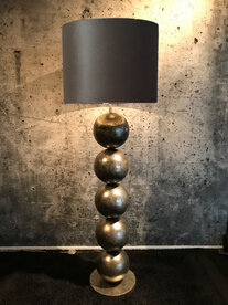 Boss -   Vloerlamp metaal 5 bollen &Oslash;25cm  (exclusief kap), Silver cream