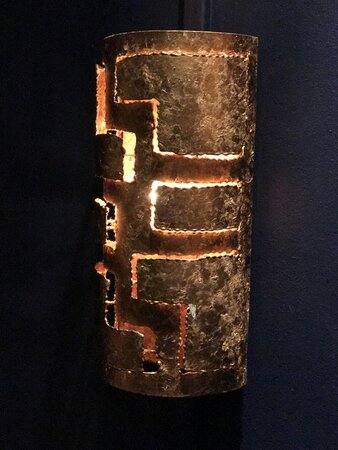 Pablo  -  Wandlamp metaal opengewerkt, Brons (ambachtelijk) 