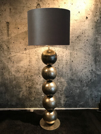 Boss -   Vloerlamp metaal 5 bollen &Oslash;25cm  (exclusief kap), Silver cream