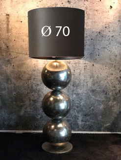 Luxe kap Boss vloerlamp 3 bollen  &Oslash;70H52cm (alleen geschikt voor deze vloerlamp metaal 3 bollen &Oslash;40 cm)