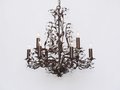 Elegance  -  Hanglamp  metaal met glaspegels, Rustiek 