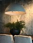 Milano  -  Hanglamp metaal koepel met glaspegels, Grey (beton) 