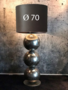 Luxe kap Boss vloerlamp 3 bollen  Ø70H52cm (alleen geschikt voor deze vloerlamp metaal 3 bollen Ø40 cm)